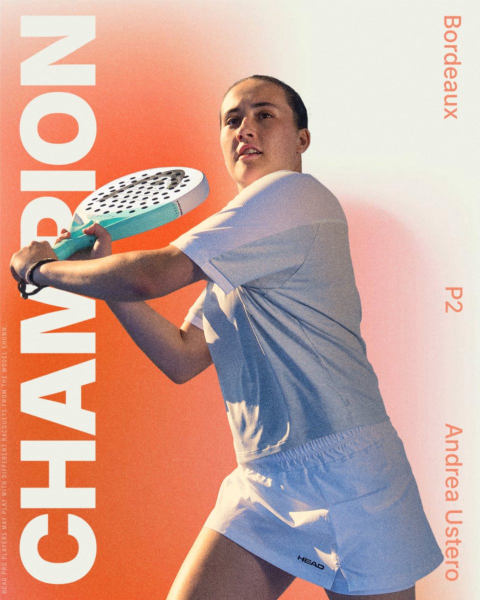 Congratulations champion 🏆. It's an honour to have you on the team. This has only just begun 🌟. 

Enhorabuena campeona 🏆. Es un honor tenerte en el equipo. Esto solo acaba de empezar 🌟. 

#champion l #AndreaUstero l #padel l #BordeauxPremierPadelP2