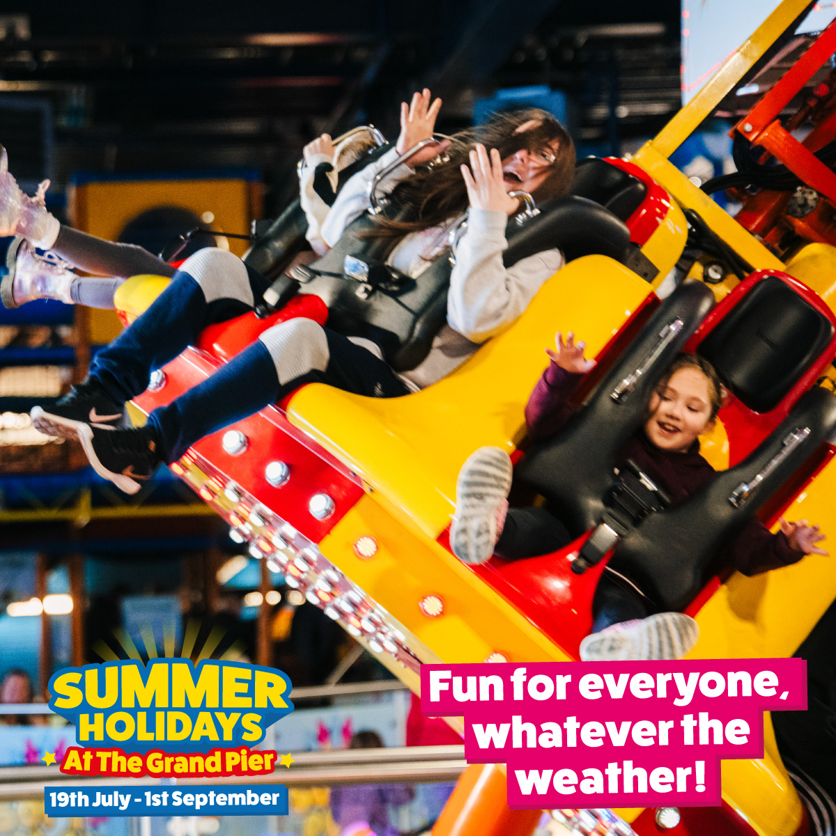 🎡☀️The UK’s BIGGEST Indoor Family Attraction is a Must-Visit This Summer!
📍 The Grand Pier, Weston-super-Mare 
From just £15 – 10% OFF online with code DANIDONKEY
Enjoy non-stop rides, FREE face painting, treasure hunts &amp; meet Dani the Donkey!
More info- loom.ly/L-DL7i0