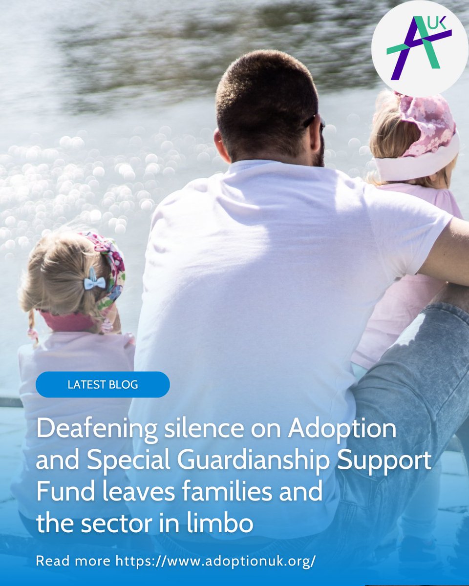 DfE must fix the backlog in applications to the ASGSF, reverse the cuts and ensure a full consultation with adoptees, families and sector ahead of any reforms – read our blog here ow.ly/j7ia50Wlx2g