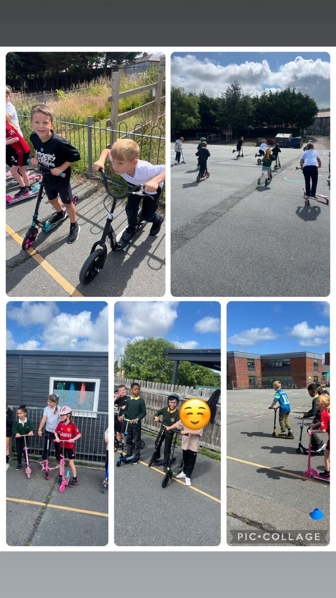 YsgolPenmorfa's tweet image. Today we’ve had a brilliant session with Hannah from @Sustrans. We practiced our scooter skills. Diolch yn fawr iawn Hannah #YP3ER