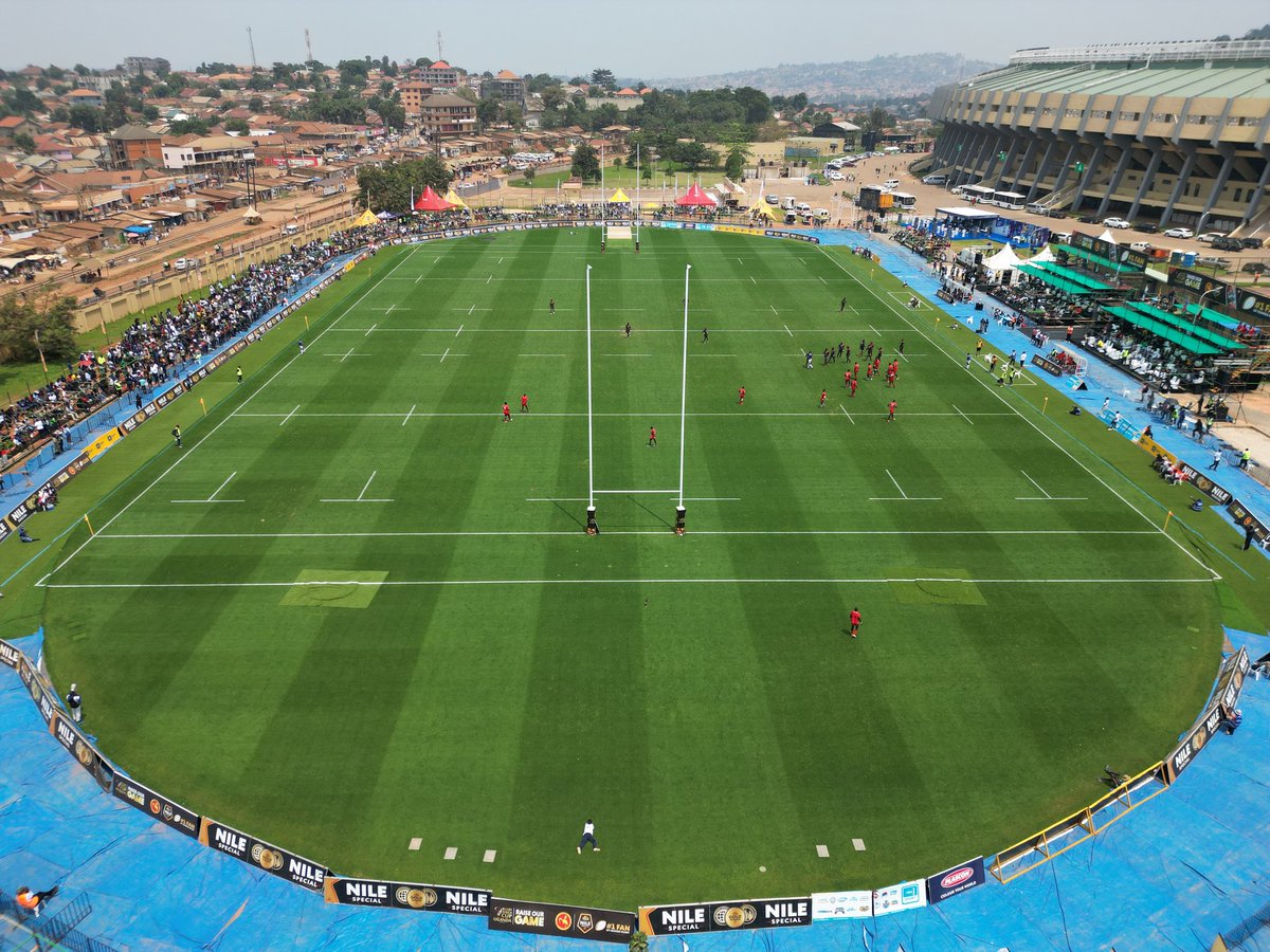 Be honest if it wasn’t for those kafunda roofs outside, you'd think this was Dubai! 😂
But no, it’s NAMBOOLE baby! The fortress is ready 
🕓 10:OOam sharp!
🎟️ Grab your ticket via <a href="/mtnmomoug/">MoMo from MTN Uganda</a>  Dial *165*20#
#RACUG25 || #FeelTheAfricanSpirit ||#RockboomRugby