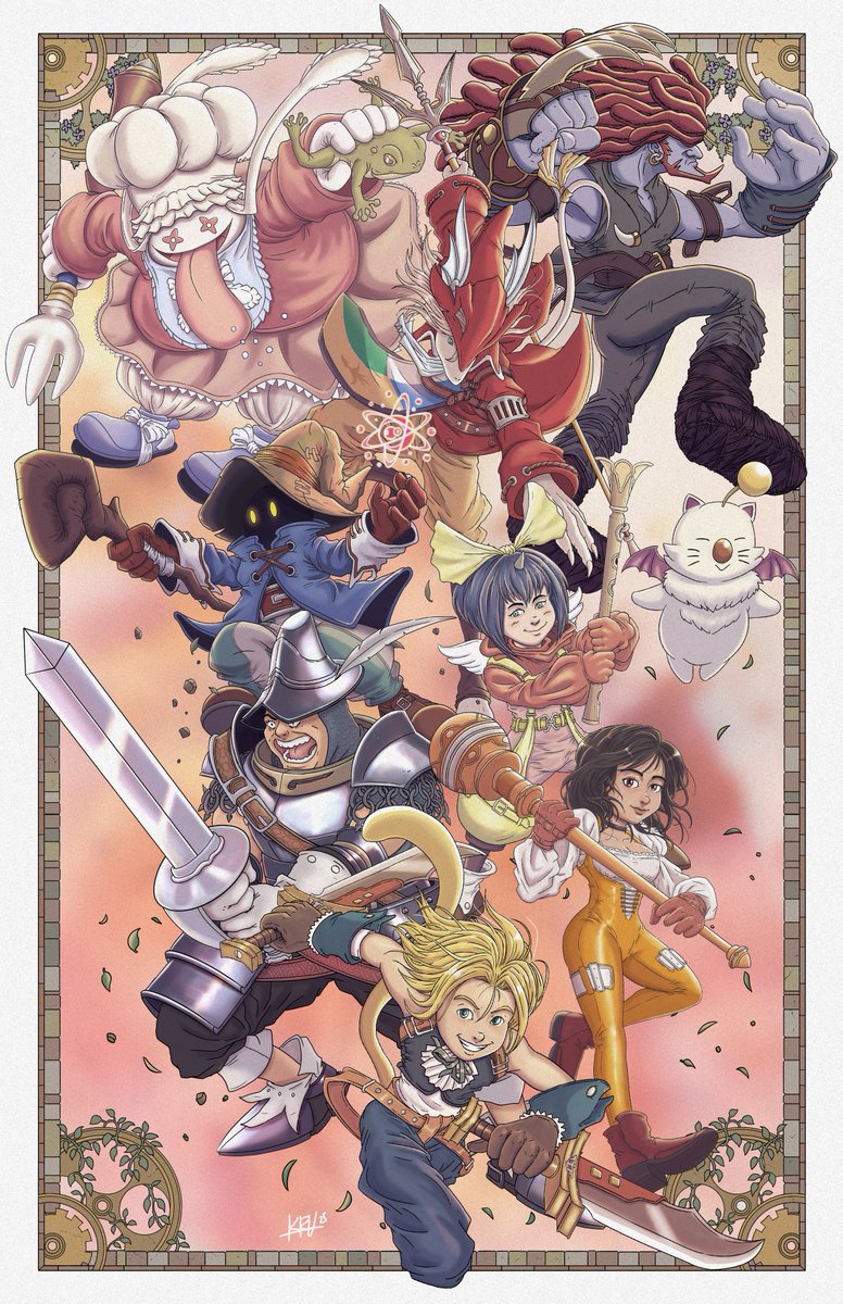 kevrayval's tweet image. Felt compelled to finally finish this FF9 fanart from last year since today is its 25th anniversary! Will always adore this game. Quina the GOAT. #FF9
#finalfantasy9 #FFIX #squarenix