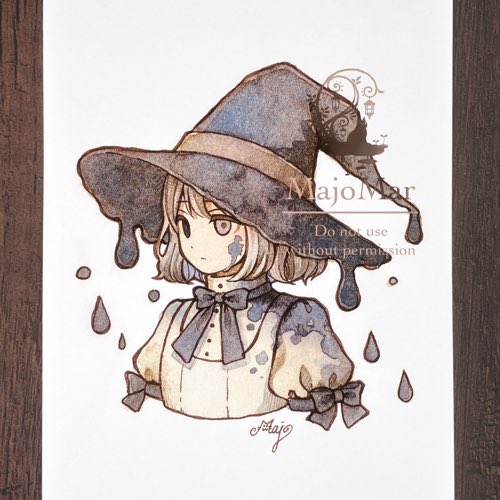 majomar_a's tweet image. 6.HAT
7.MELT

#WorldWatercolorMonth2025
#透明水彩 #watercolor