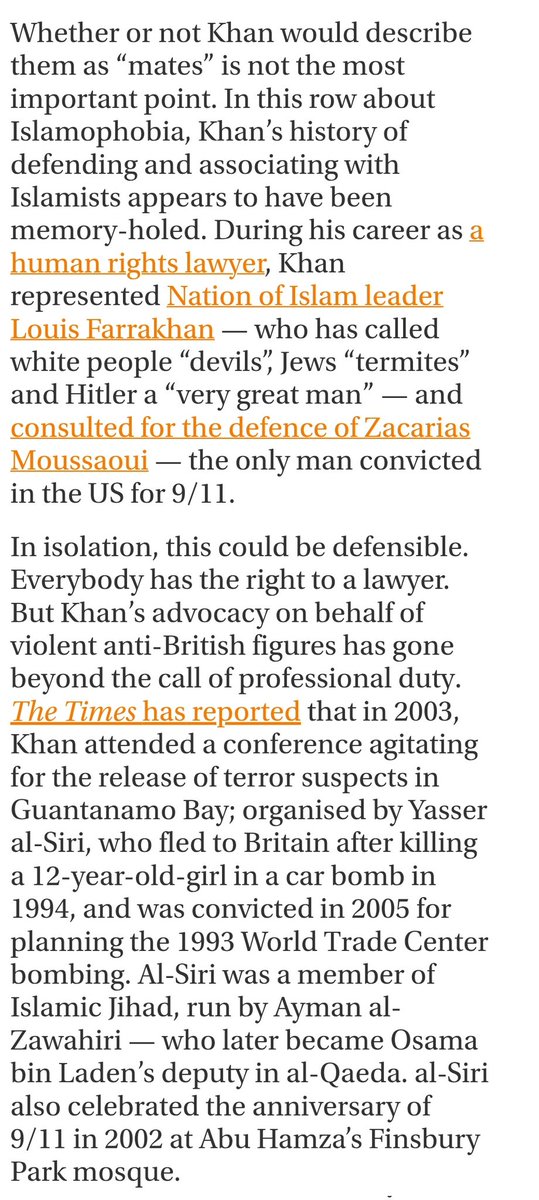 Con_Tomlinson's tweet photo. Sadiq Khan spent his legal career representing Islamists and speaking alongside Jihadists at conferences.

In 2003, Khan spoke at a conference where Sajeel Shahid: leader of al-Muhajiroun, whose terror camp trained Mohammed Siddique Khan, perpetrator of the 7/7 bombings.

Sadiq Khan’s former brother-in-law was also a member of al-Muhajiroun, with his name appearing on a fatwa in 1998, calling for a “full-scale war of jihad” against Britain and the US.

https://t.co/EQZP2FMrNh