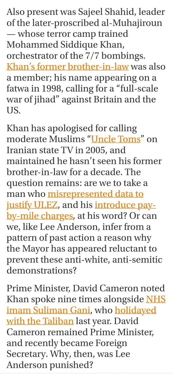 Con_Tomlinson's tweet photo. Sadiq Khan spent his legal career representing Islamists and speaking alongside Jihadists at conferences.

In 2003, Khan spoke at a conference where Sajeel Shahid: leader of al-Muhajiroun, whose terror camp trained Mohammed Siddique Khan, perpetrator of the 7/7 bombings.

Sadiq Khan’s former brother-in-law was also a member of al-Muhajiroun, with his name appearing on a fatwa in 1998, calling for a “full-scale war of jihad” against Britain and the US.

https://t.co/EQZP2FMrNh