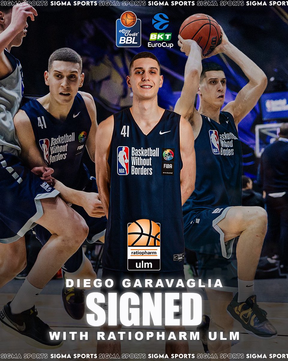 Sigma_Sports's tweet photo. 𝗢𝗙𝗙𝗜𝗖𝗜𝗔𝗟: new country and a new league for Diego Garavaglia as he signed a multi year deal with @ratiopharmulm ‼️🇩🇪 
Diego will make his debut in @easyCreditBBL and @EuroCup 🙌🏻
Good luck Diego 💪🏻🍀

#SigmaSportsFamily #DreamBIG #Diego #Garavaglia #Ulm #BBL #Eurocup https://t.co/05fY9W6jFZ
