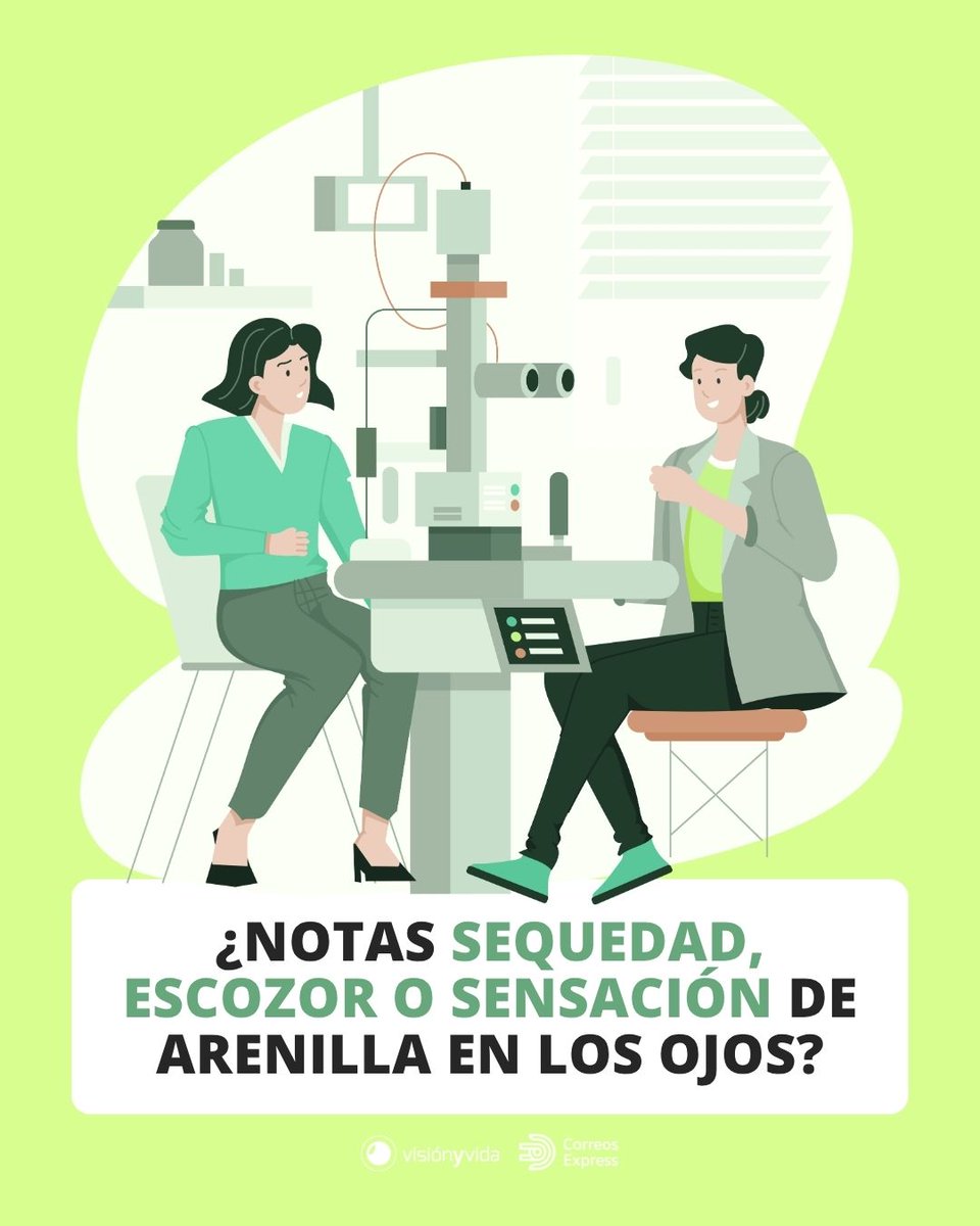 A_VisionYvida's tweet image. ¿Notas sequedad, escozor o sensación de arenilla en los ojos?
El uso prolongado de pantallas, el aire acondicionado y la exposición solar en verano pueden provocar sequedad ocular y fatiga visual👁️

#SequedadOcular #OSDI
👇