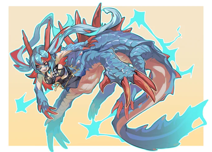 其實想想 我應該把她畫成雷電大法師~ #MonsterHunter #MHWilds