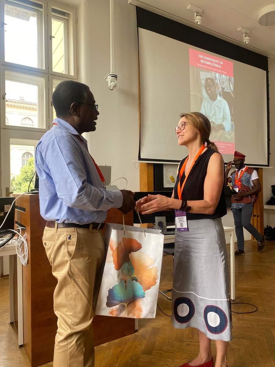 huma_africa's tweet image. At #ECAS2025, Prof. Francis Nyamnjoh was celebrated for his generous journey as a trusted friend, father, scholar, thinker, and human. This celebration served as a preliminary launch of an upcoming book, “The Conviviality of #Incompleteness: Celebrating Francis Nyamnjoh at Sixty”