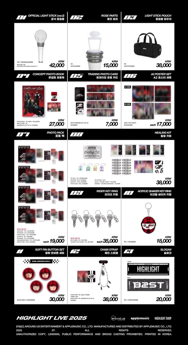 Highlight_AUent's tweet photo. [안내] HIGHLIGHT LIVE 2025 [RIDE OR DIE] OFFICIAL MD 온/오프라인 판매 관련 안내

HIGHLIGHT LIVE 2025 [RIDE OR DIE] 공식 MD는 현장 판매 및 온라인 예약 판매를 통해 진행될 예정이며, 더욱 자세한 사항은 아래 안내를 확인 부탁드립니다:)

🏎 https://t.co/IWehesEC5X

#RIDE_OR_DIE
#하이라이트 #HIGHLIGHT
#비스트 #BEAST
#윤두준 #YOONDUJUN
#양요섭 #YANGYOSEOP
#이기광 #LEEGIKWANG
#손동운 #SONDONGWOON