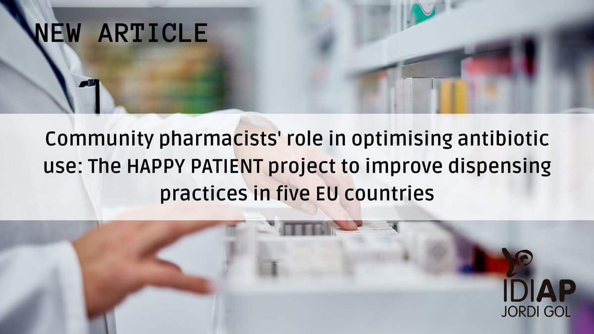 🔍 New study

👩⚕️ #IDIAPJGol researchers, Ana Garcia-Sangenis and Carl Llor, have collaborated in the European project HAPPY PATIENT, which seeks to improve the quality of antibiotic dispensing in community pharmacies.

 👉 The study was carried out in France, Greece, Lithuania,