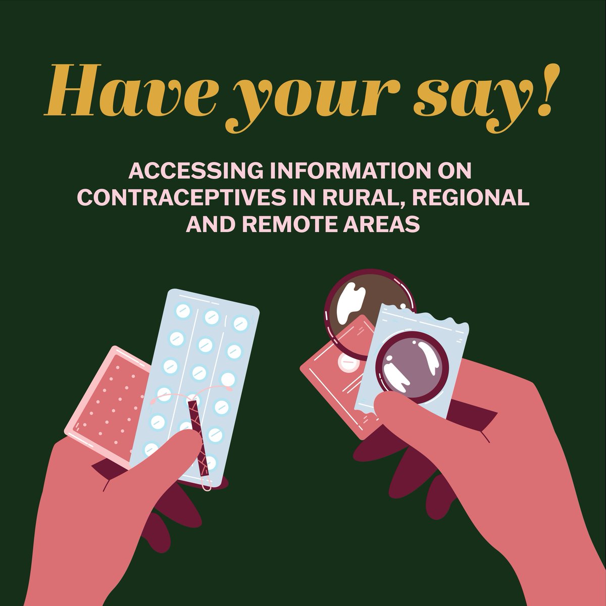 🚨𝐖𝐞 𝐧𝐞𝐞𝐝 𝐲𝐨𝐮𝐫 𝐬𝐚𝐲! 🚨 
We’re gathering real stories and experiences to help improve access and education for rural, regional, and remote women.

🕒 Survey closes July 15
👉 surveymonkey.com/r/CONTRACEPTIO…