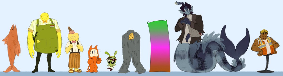 Hello I've been making my own takes of these characters 
Yes, Sebastian is here too I guess
#Regretevator