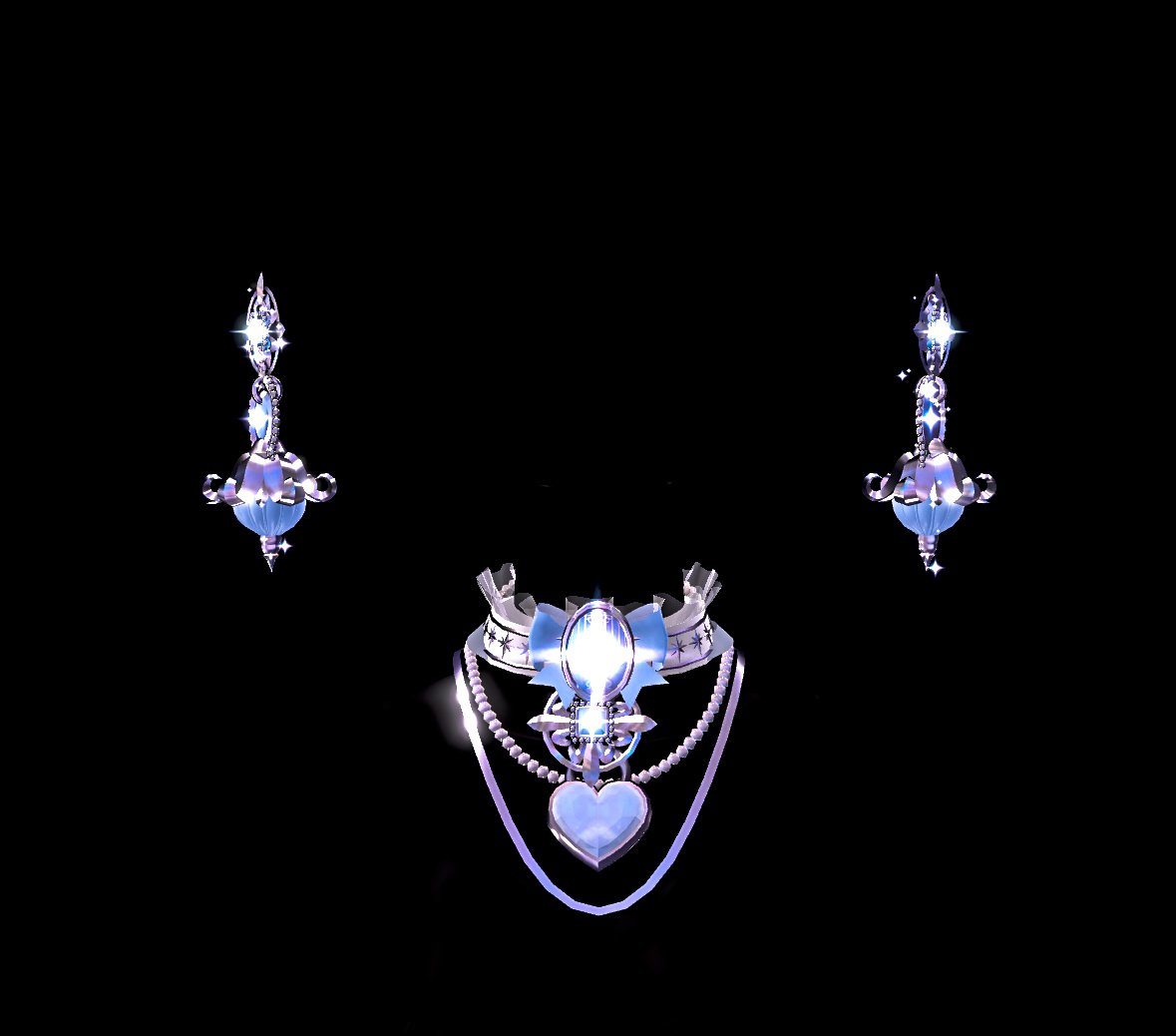 IVIESrh's tweet photo. 💎"Tranquil Blues"💎 - like the name, this set includes Aquamarines gemstones! It gives off a very calming color, soothing to the eye~ It's paired with ruffled choker, pearl and silver plated necklaces, and a cute bow as a cherry on top! Blue and Silver remains in harmony! https://t.co/IISwGithDH