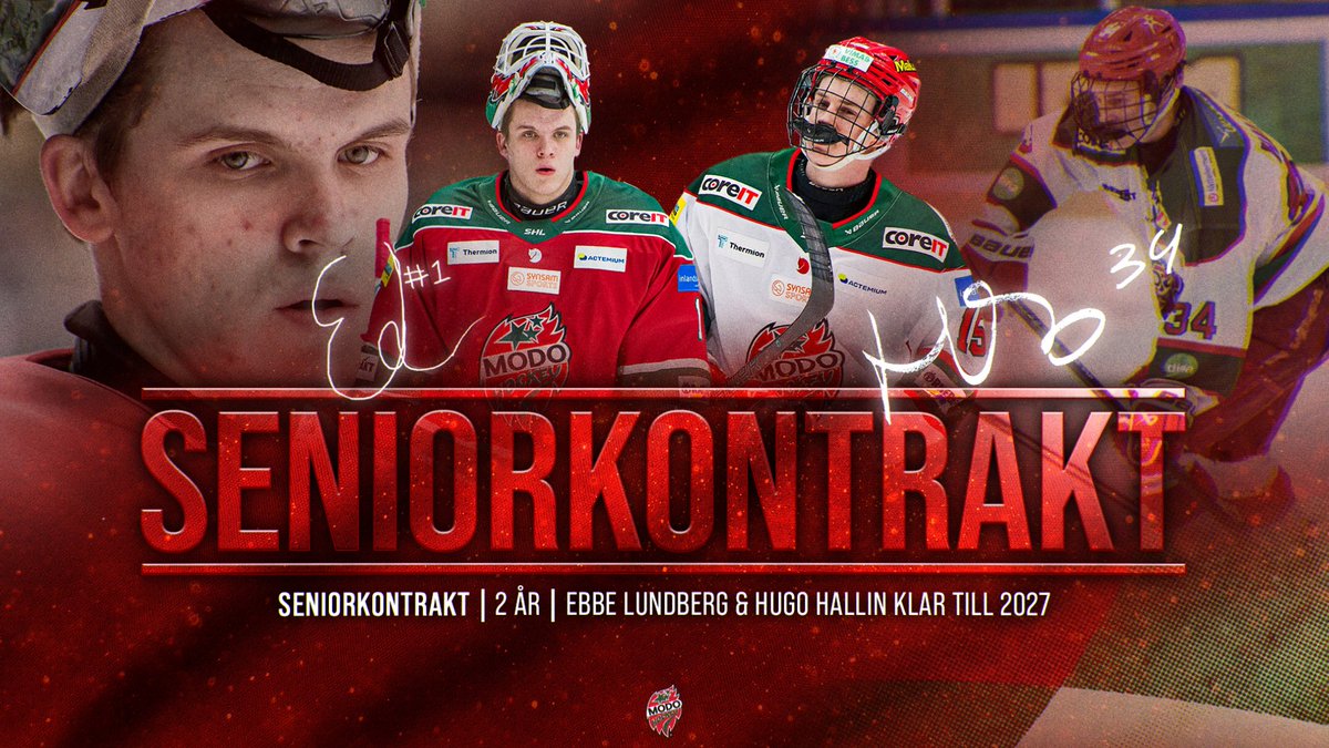 Det är ingen hemlighet att Ebbe Lundberg och Hugo Hallin ingår i lagbygget för säsongen 2025/2026.

Nu har båda också formellt skrivit på seniorkontrakt fram till 2027! ✍️✅✅

📰 Läs mer: modohockey.se/article/wmzasz…

#modose