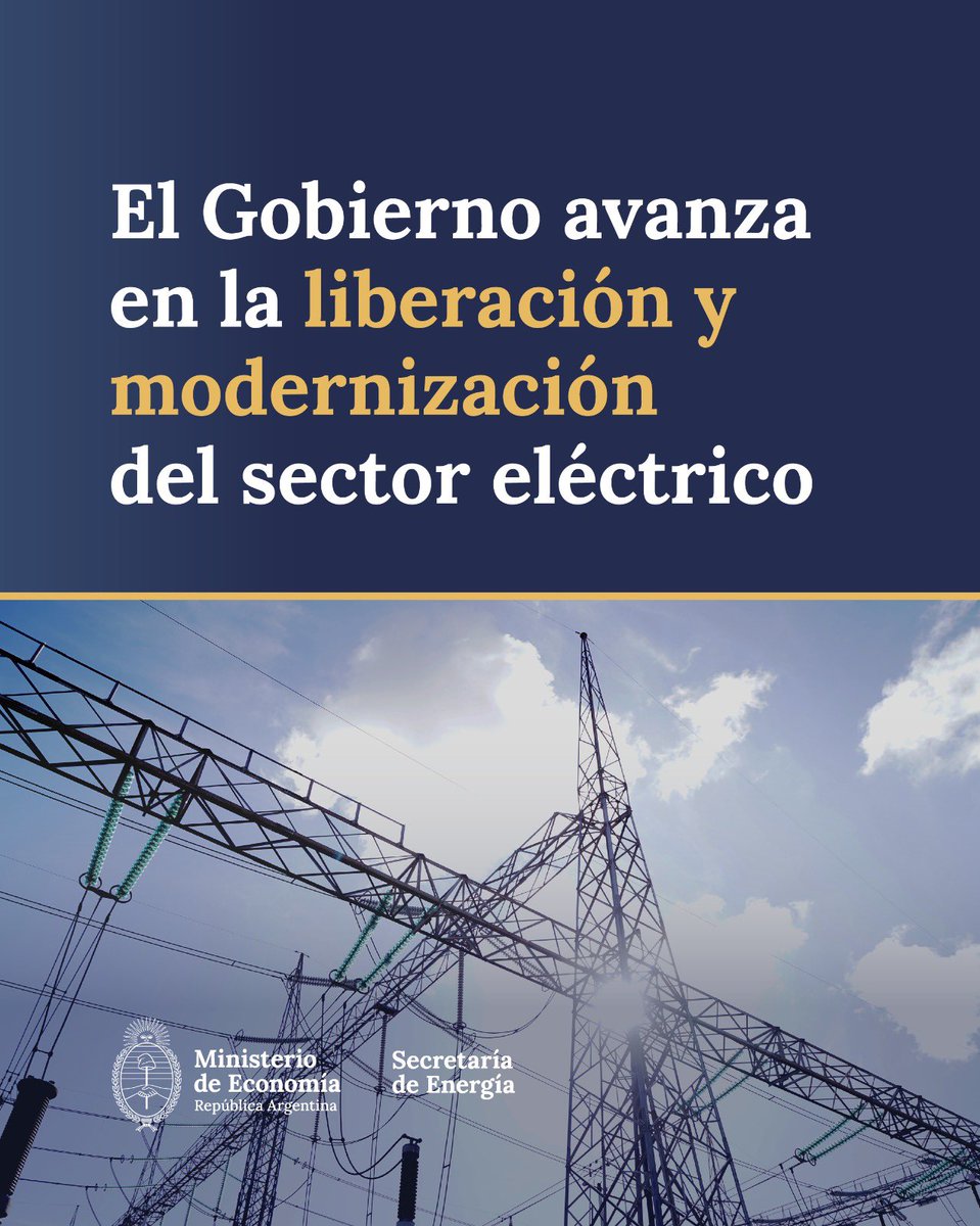 Energia_Ar's tweet image. Avanza la reforma estructural del sector eléctrico para tener un mercado abierto y competitivo, en beneficio de los usuarios y con el sector privado como actor central.
Vamos a terminar con décadas de distorsión, tarifas opacas y subsidios generalizados.
argentina.gob.ar/noticias/el-go…