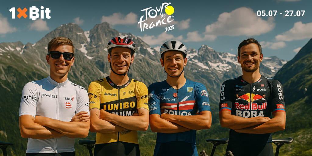 #TourDeFrance is the most famous bicycle race in the world: 21 stages and 3338.8 km 🚴‍♂️

Philipsen and Van der Poel have claimed victory on the first two stages 🏆

Sign up without KYC and stake crypto: bit.ly/1xBit-Tour_de_…

Who wins Stage 3? 🤩

#TourDeFrance2025 | #TDFF2025