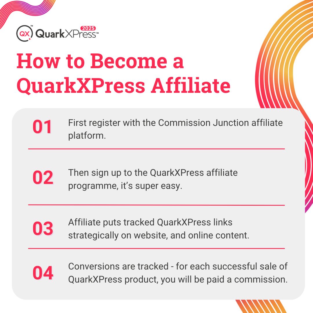 QuarkXPress's tweet image. We’re looking for experienced distributors, suppliers, and resellers ✨. Especially those familiar with graphic design and creative software to join our QuarkXPress Affiliate programme.

Get started now 👉  buff.ly/9fF3IZ0

#QuarkXPress #AffiliateProgramme #CJ #SignUpNow