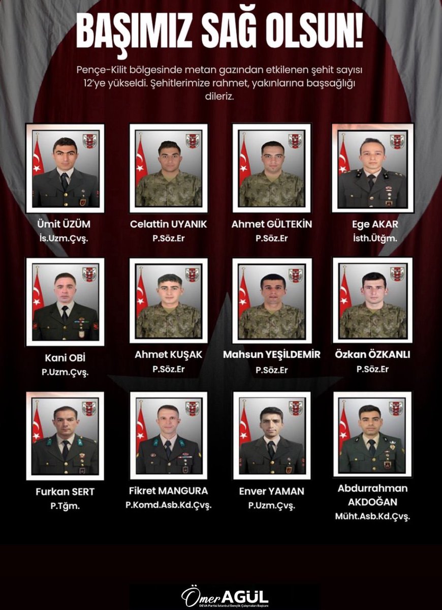 Başımız sağ olsun. Acımız büyük.