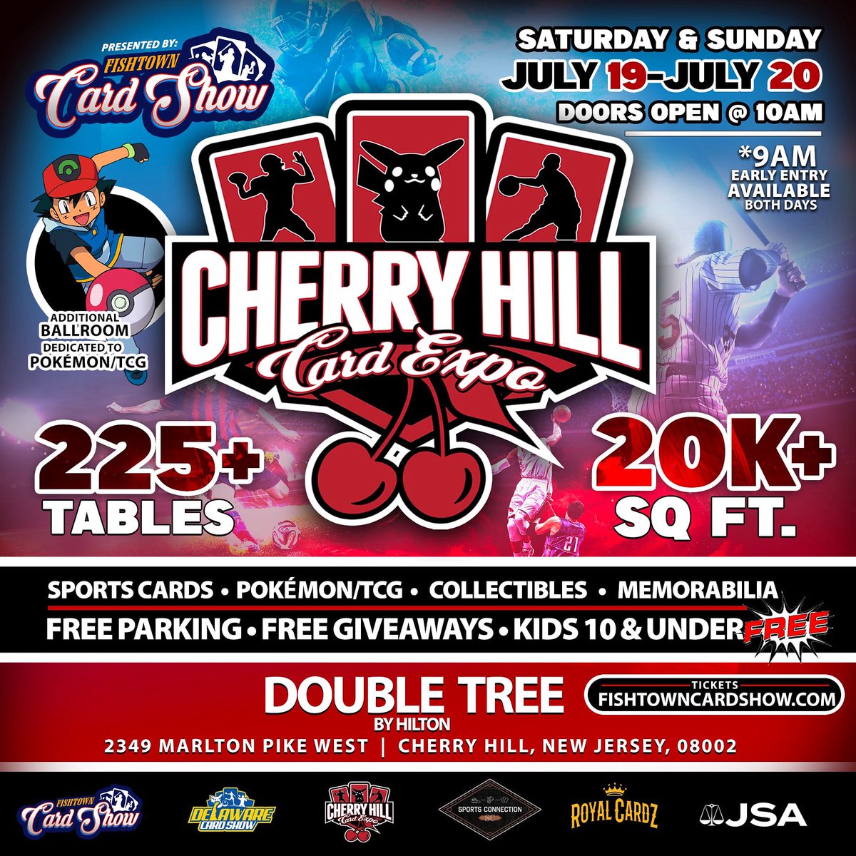 Cherry Hill Card Expo (@cherryhillexpo) on Twitter photo B2B Trade Night with <a href="/RoyalCardz/">Royal Cardz NJ</a> ๐ค
JULY 12: Pokรจmon/TCG
JULY 18: All Sports
JULY 19/20: ๐ Cherry Hill Expo B2B Trade Night with <a href="/RoyalCardz/">Royal Cardz NJ</a> ๐ค
JULY 12: Pokรจmon/TCG
JULY 18: All Sports
JULY 19/20: ๐ Cherry Hill Expo