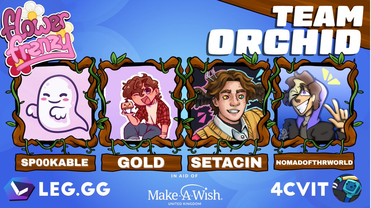 ShineBrighter (@shineevents_) on Twitter photo πΈ Announcing Team Orchid πΈ
<a href="/sp00kable/">Sp00kable</a> <a href="/goldsabadname/">Gold</a> <a href="/setacinn/">seta setacin</a> <a href="/Nomad0fTheWorld/">Nomad π§</a>
Watch them race to collect the most flowers for Make a Wish!
July 19th 2pm EST || 7pm BST! πΈ Announcing Team Orchid πΈ
<a href="/sp00kable/">Sp00kable</a> <a href="/goldsabadname/">Gold</a> <a href="/setacinn/">seta setacin</a> <a href="/Nomad0fTheWorld/">Nomad π§</a>
Watch them race to collect the most flowers for Make a Wish!
July 19th 2pm EST || 7pm BST!