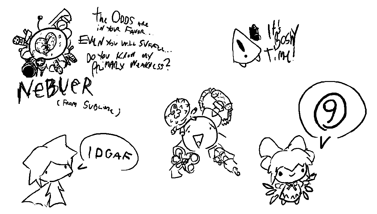 MooMooArmageddn's tweet image. select doodles from a drawpile i was in