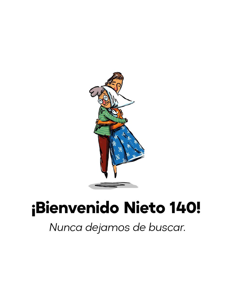 Hoy conocimos la noticia de la restitución del nieto 140.
Un paso más en la búsqueda de Memoria, Verdad y Justicia. La identidad es un derecho que no prescribe y una deuda que como sociedad debemos seguir reparando.

🕊️ Nunca dejamos de buscar.