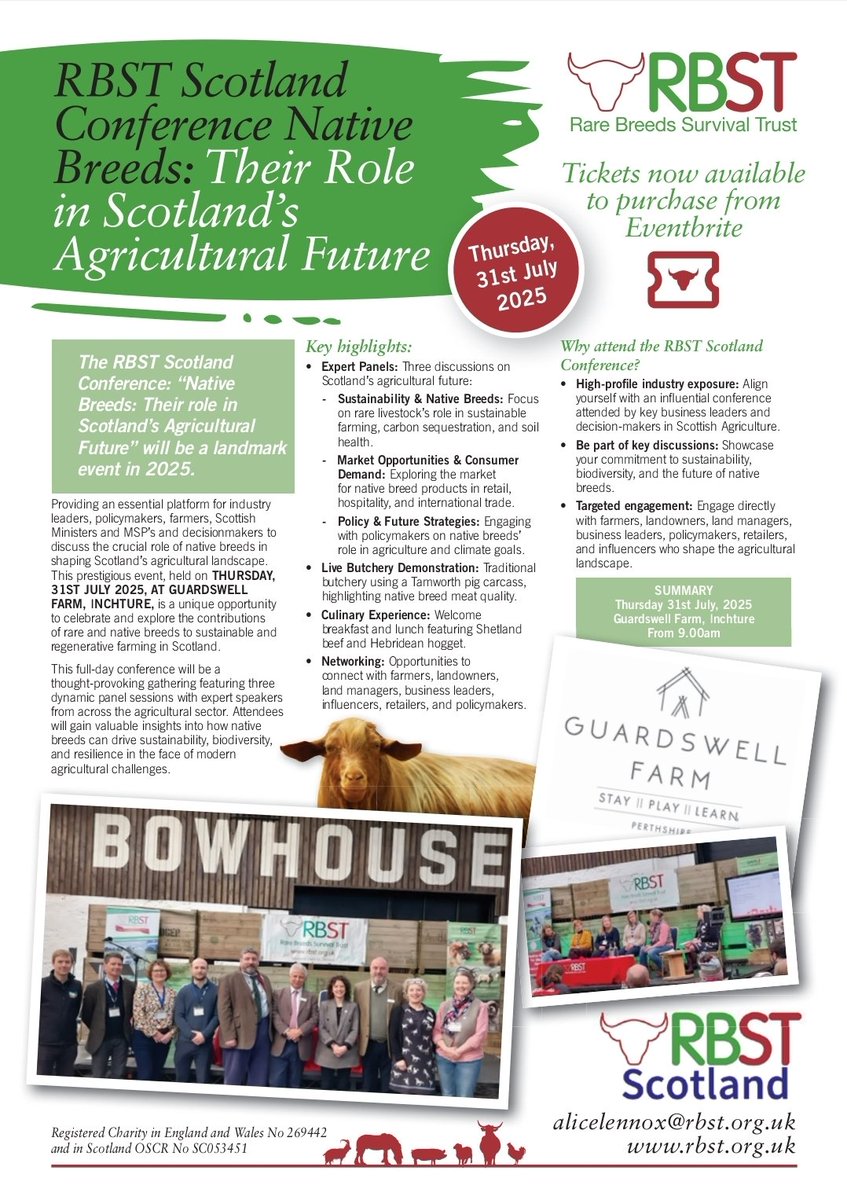Looking forward to the RBST  Scotland Conference at the end of the month