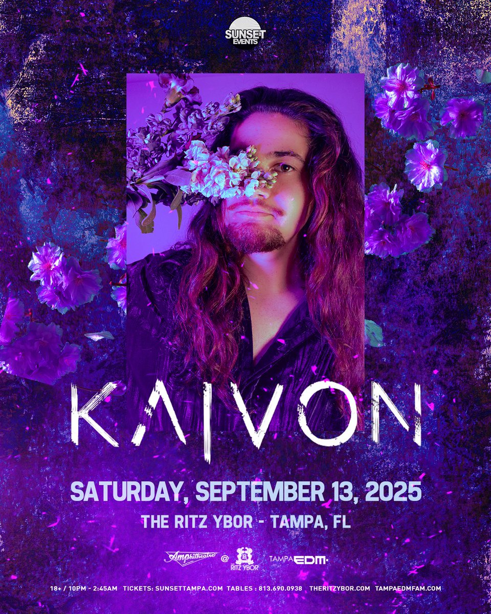 The RITZ Ybor (@theritzybor) on Twitter photo We are so excited to welcome back <a href="/KAIVONOFFICIAL/">KAIVON ๐</a> to #Tampa on Saturday, September 13th. ๐
๐ Tickets go on sale tomorrow at noon! bit.ly/kaivon0913 We are so excited to welcome back <a href="/KAIVONOFFICIAL/">KAIVON ๐</a> to #Tampa on Saturday, September 13th. ๐
๐ Tickets go on sale tomorrow at noon! bit.ly/kaivon0913