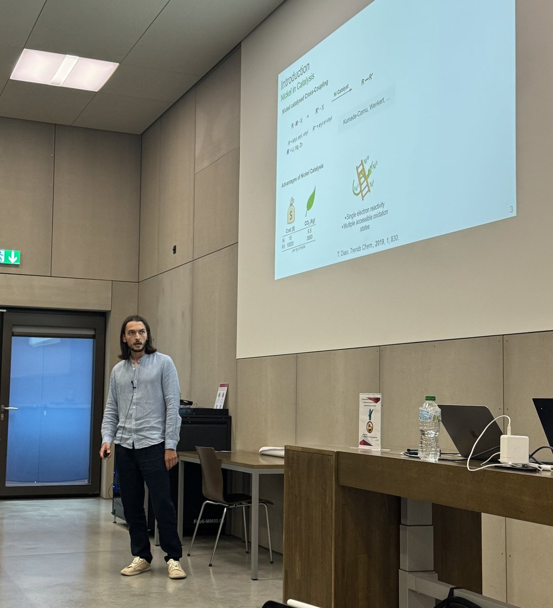 EvaHeviaGroup's tweet image. Very proud of our very own @vedaniluca flying the flag for @EvaHeviaGroup #eucomc2025 presenting his work with @AndryjBorys assessing #biphenylene coordination to alkali-metal #nickelates @DCBPunibern @EuCOMC2025