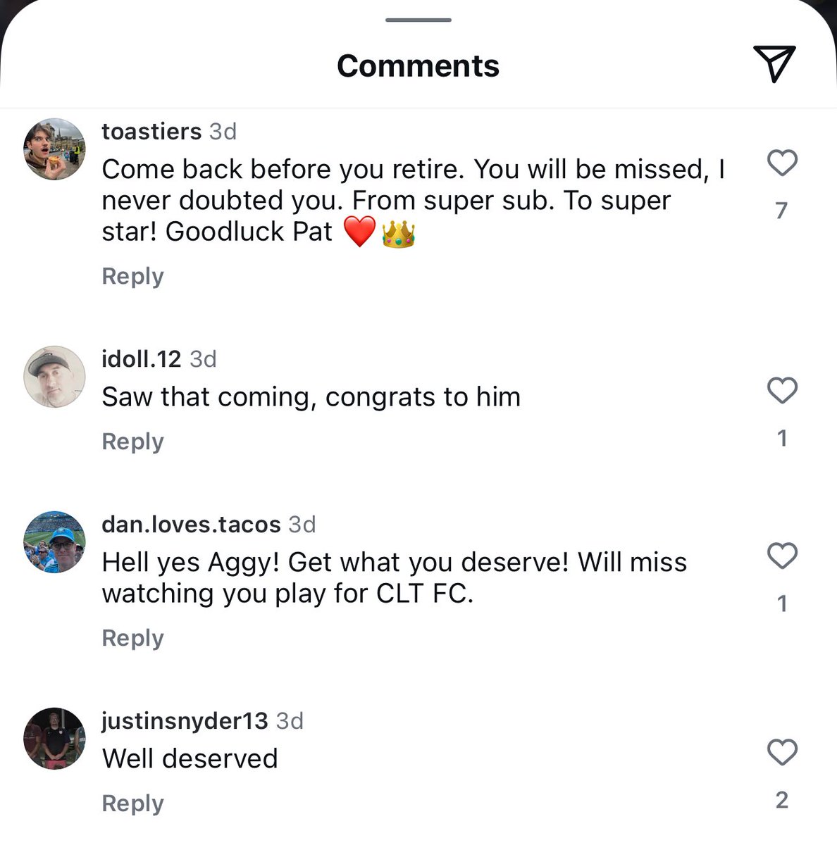 Post on Instagram about our new striker 🐏 comments seem promising 👀 🔥 #dcfc