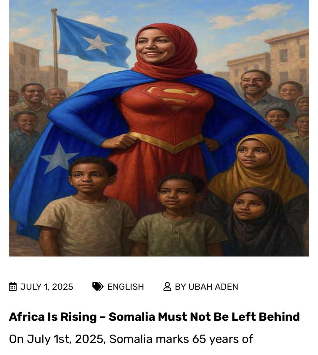 🌍 Africa is rising — but Somalia is stuck.
Why is one of the continent’s most resilient nations still lagging behind?  

My latest piece 👉 ubahaden.com/africa-is-risi…
#Somalia #AfricaRising #DecolonizeDevelopment