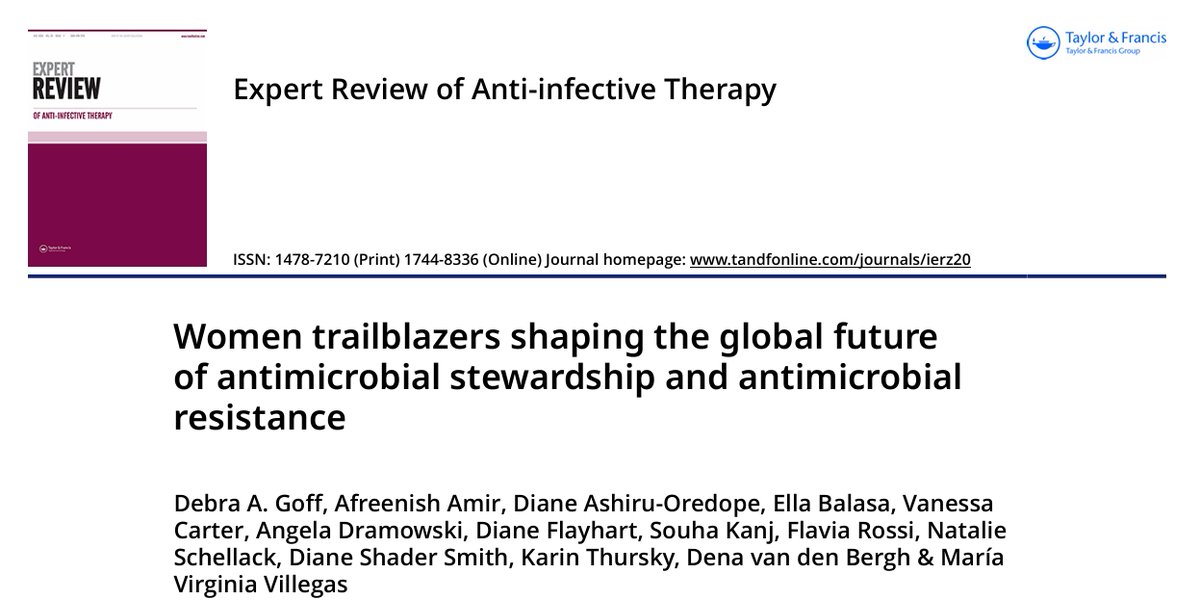 ISAC_world's tweet image. Delighted to see ISAC President @KanjSouha  featured amongst these other distinguished women pioneers in #antimicrobialresistance &amp;amp; #antimicrobialstewardship.  

Congratulations to everyone involved in this insightful paper

tandfonline.com/doi/full/10.10… #Womeninscience
