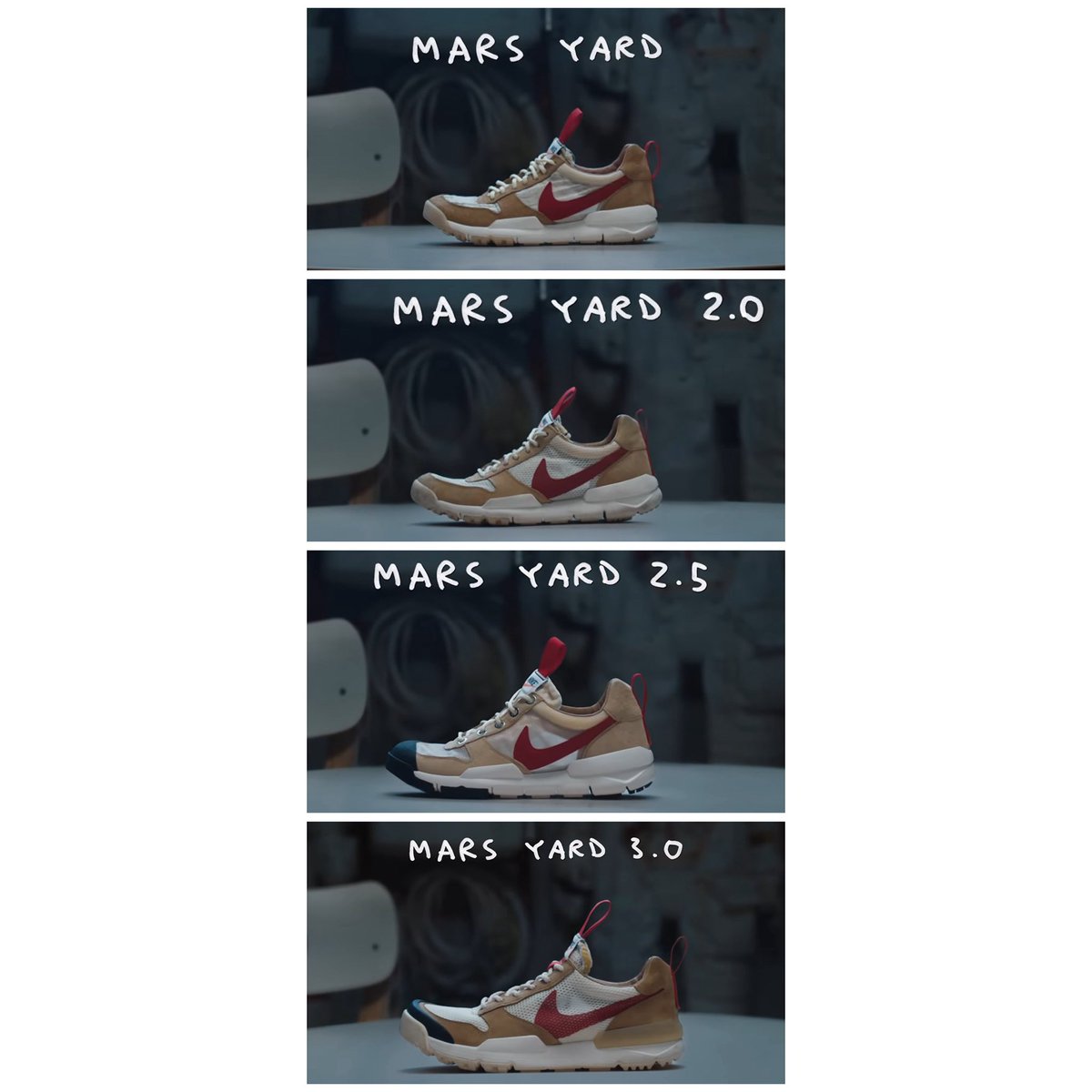 Tom Sachs x Nike Mars Yard 1.0 ➡️ 3.0

• $275 USD 
• September 2025

- Available via a set of in app challenges