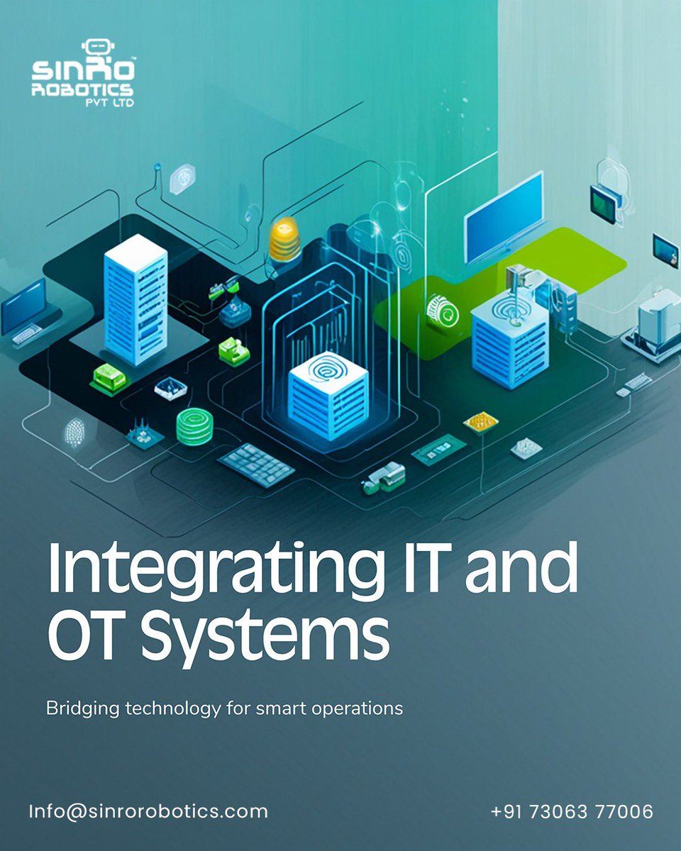 SinroRobotics's tweet image. Bridging the gap between IT & OT is key to building smarter, more secure industries. When business systems & operational processes work together, efficiency, visibility & safety improve.
#ITOTIntegration #Industry40 #SmartIndustries #Automation #CyberSecurity