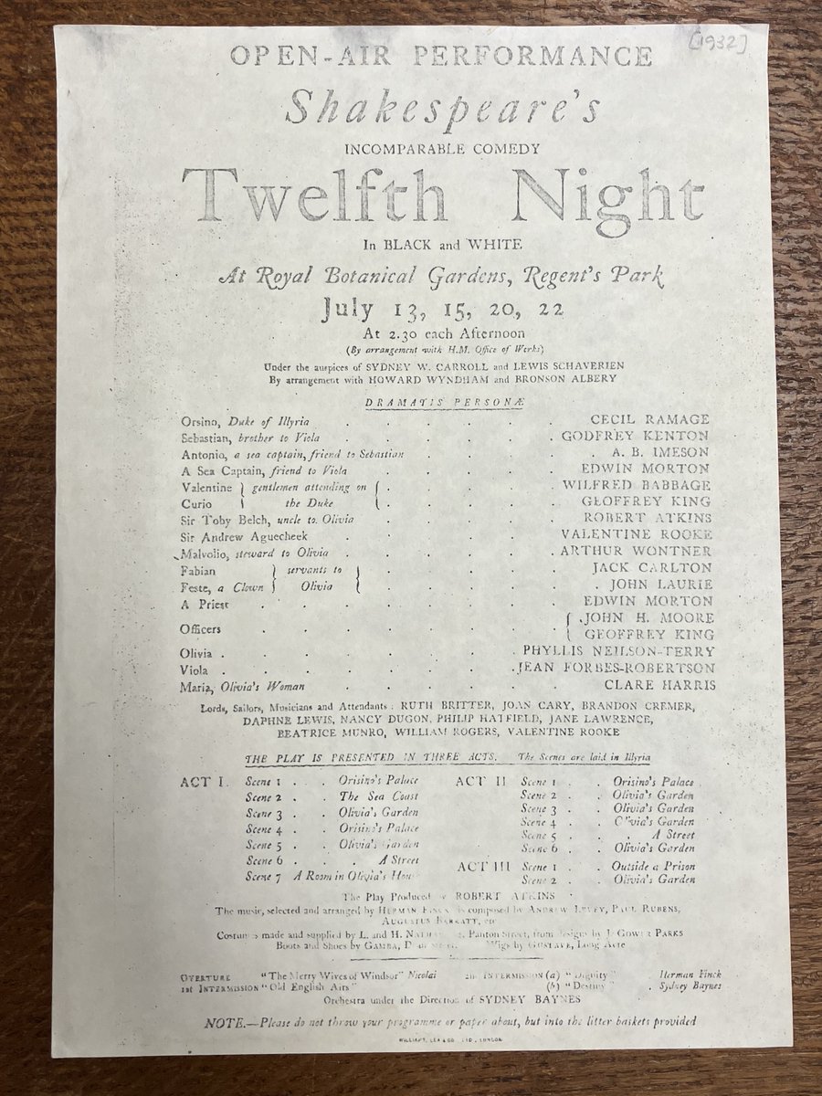 ShakesInstituteLib (@shakesinstlib) on Twitter photo #OTD in 1932 the Daily Express reports of the first four open air public performances of ‘Twelfth Night’ at the Inner Circle Gardens Regent’s Park ‘There will be no scenery whatever, except that provided by nature’ The beginnings of the <a href="/OpenAirTheatre/">Open Air Theatre</a>. #EYANature #OTD in 1932 the Daily Express reports of the first four open air public performances of ‘Twelfth Night’ at the Inner Circle Gardens Regent’s Park ‘There will be no scenery whatever, except that provided by nature’ The beginnings of the <a href="/OpenAirTheatre/">Open Air Theatre</a>. #EYANature
