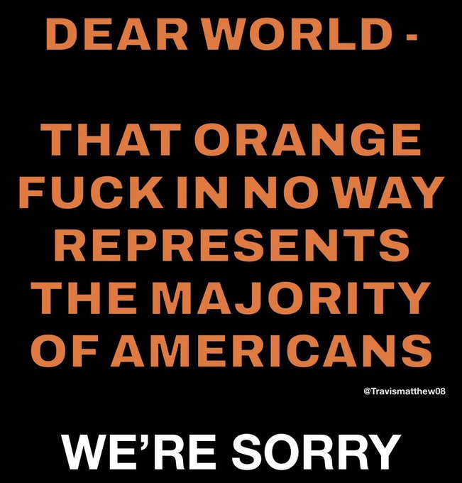 #DemsUnited #DemVoice1 
Despite what Trump tells you, he only won the popular vote by two million (to a candidate who had run for 107 days), he didn't get 50% of the total vote and 75 million of us are looking on in horror as he turns the USA into something resembling Hungary.