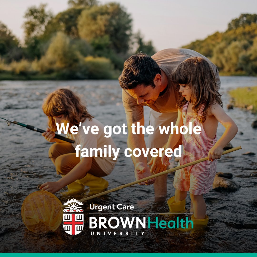 BrownUnivHealth's tweet image. Whether it burns, bites, stings or sprains, we’re here for you and your family. Open convenient hours, even on weekends. brownhealth.org/centers-servic…