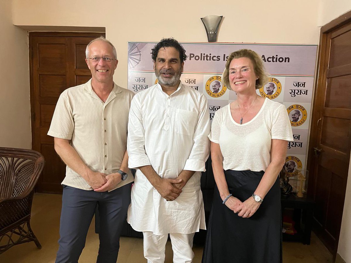 NorwayAmbIndia's tweet image. Pleased to meet @PrashantKishor and hear about his ambition for #Bihar and the newly founded @jansuraajonline party.