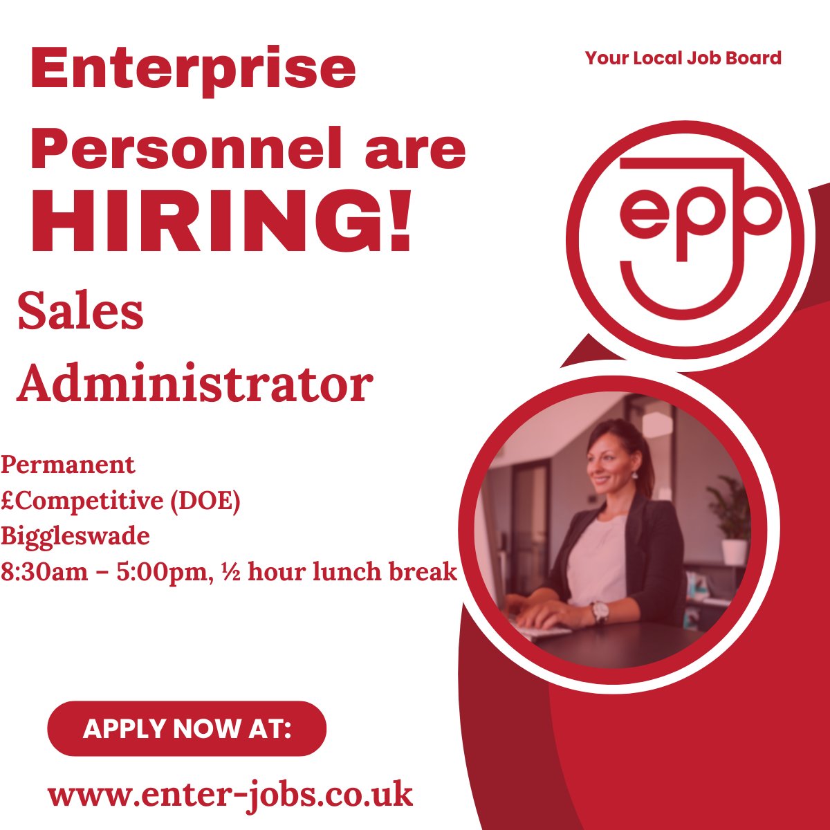 EnterJobs's tweet image. Enterprise Personnel&apos;s client is looking for a Sales Administrator in Biggleswade.

 #salesadmin #salesadministrator #Administrator #administratorjobs #adminjobs #customerservicejobs  #CustomerSupport #OfficeJobs  #administrativeassistant  #biggleswadejobs #bedfordshirebusiness