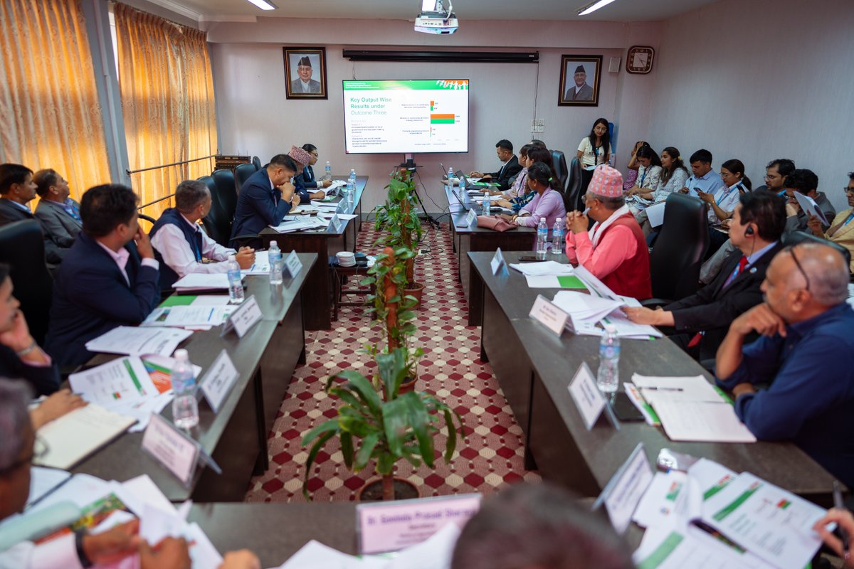 unwomennepal's tweet image. Strengthening partnerships for rural women’s economic empowerment! 🌾
The 3rd Programme Steering Committee Meeting of #JPRWEE Phase II convened today at @Hello_MOALD bringing together gov’t, UN agencies & local voices to review progress & plan ahead.
@FAONepal @IFAD @WFP