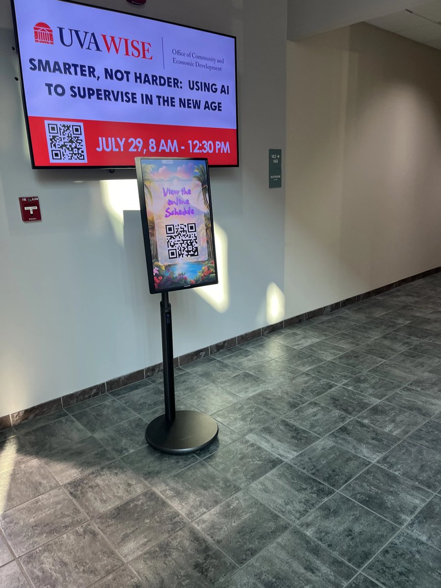 ClintonLearning's tweet image. 👋 Happy Monday from Tech Splash 2025 @UVA_Wise! We’re here with the latest  #k12edtech including digital signage from Clear Touch. Come say Hi!
