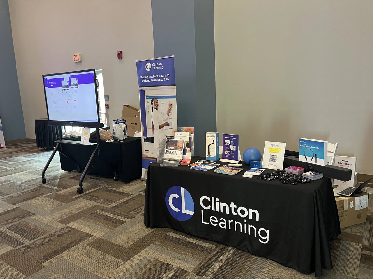 ClintonLearning's tweet image. 👋 Happy Monday from Tech Splash 2025 @UVA_Wise! We’re here with the latest  #k12edtech including digital signage from Clear Touch. Come say Hi!