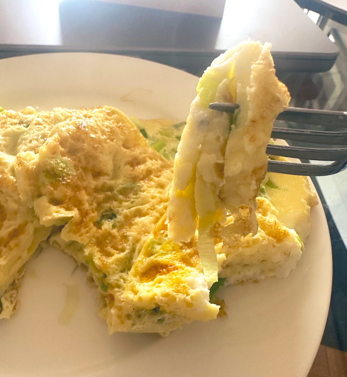 Scallion eggs are so good! 
I had forgotten about them. 

#breakfast #brekkie #eggs