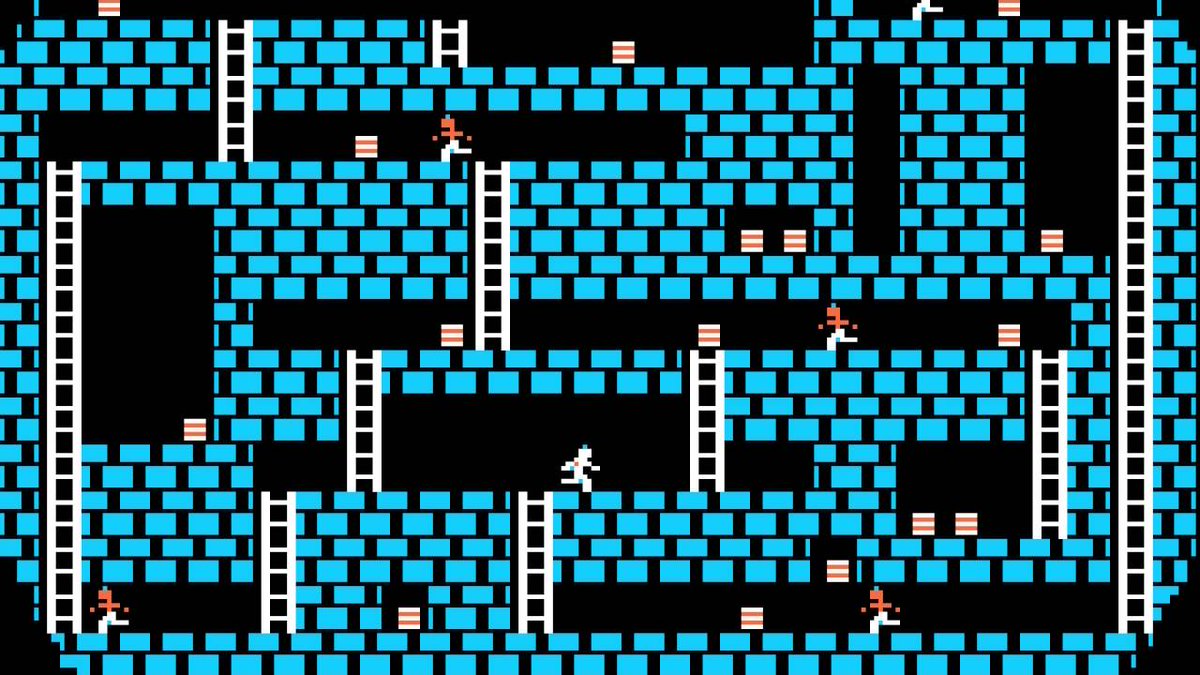1PvCPU's tweet image. More Lode Runner tonight at 7pm BST. 
You&apos;d be surprised (or I was) at how playable and actually addictive this game is! It&apos;s like Space Panic, Donkey Kong and Pac Man had a baby. We&apos;re on level 80 now, so only uhh, 70 levels left :S

#loderunner #videogames #RETROGAMING #twitch