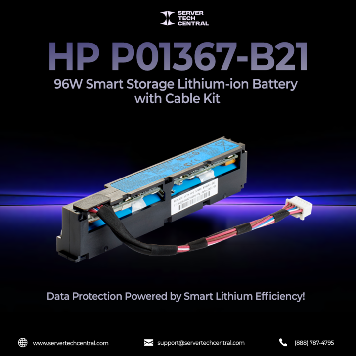 servertcentral's tweet photo. 🔋 HP P01367-B21 – 96W Smart Storage Battery
Powering performance with smart lithium efficiency.
📦 Cable kit included.

#HPSmartStorage 
#DataProtection 
#ServerGear 
#ServerTechCentral https://t.co/KcF7T6U4bq