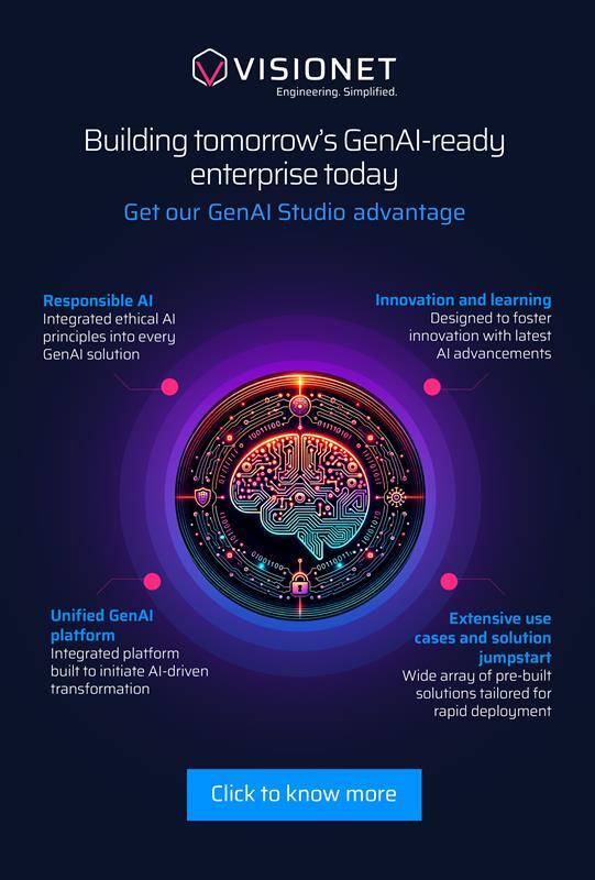 🚀Step into the future of work with Visionet’s GenAI Studio — your all-in-one platform to automate processes, boost GenAI adoption, and drive real ROI.

 Learn more🔗hubs.li/Q03w0MKV0

#GenAI #FutureOfWork #Visionet #Automation