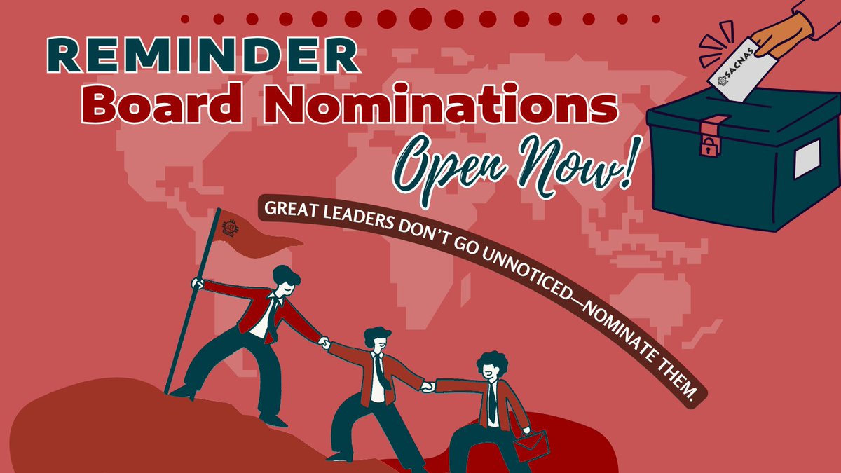 SACNAS's tweet image. ⭐️ SACNAS Board Nominations are open! We’re seeking bold, committed leaders to help guide the org forward. Nominate someone—or yourself—by July 15!
🔗 hubs.la/Q03sLzFq0
#SACNASLeadership #LeadWithSACNAS #STEM #BoardOfDirectors