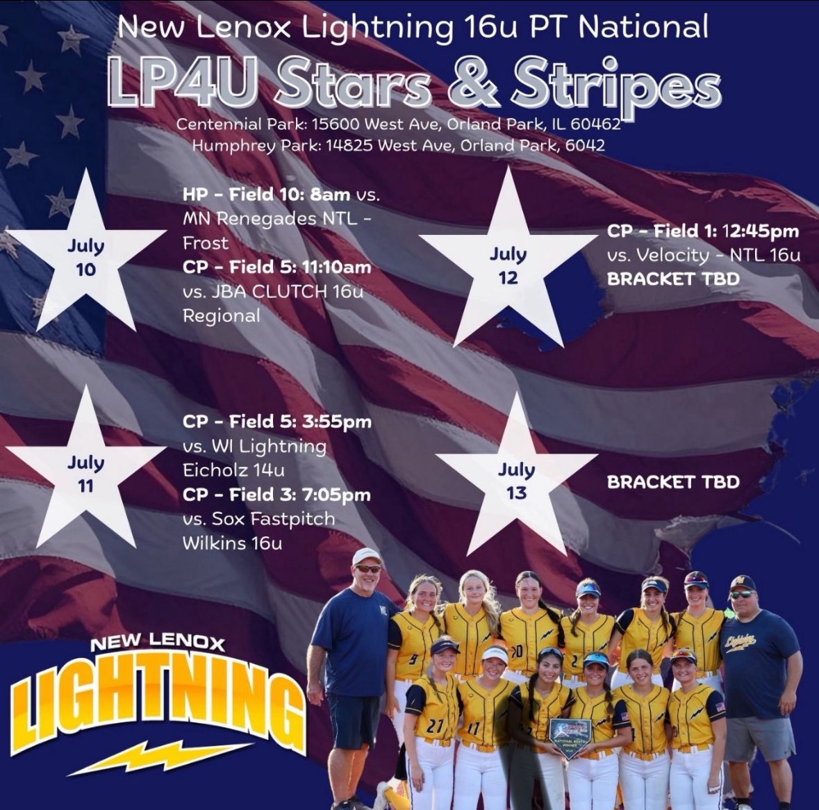Mia Bellucci (@miabellucci06) on Twitter photo Check my team out this weekend in Orland Park, IL at the LP4U Stars & Strips tournament!! <a href="/LenoxPt/">New Lenox Lightning 16U PT</a> <a href="/NLL18UGold/">New Lenox Lightning 18U Gold</a> <a href="/HCrossSB/">Holy Cross Softball</a> <a href="/LewisSoftball/">Lewis Softball</a> <a href="/UWOSoftball1/">UW-Oshkosh Softball</a> <a href="/Softball_ONU/">Olivet Nazarene Softball</a> <a href="/SequoitSoftball/">Sequoit Softball</a> Check my team out this weekend in Orland Park, IL at the LP4U Stars & Strips tournament!! <a href="/LenoxPt/">New Lenox Lightning 16U PT</a> <a href="/NLL18UGold/">New Lenox Lightning 18U Gold</a> <a href="/HCrossSB/">Holy Cross Softball</a> <a href="/LewisSoftball/">Lewis Softball</a> <a href="/UWOSoftball1/">UW-Oshkosh Softball</a> <a href="/Softball_ONU/">Olivet Nazarene Softball</a> <a href="/SequoitSoftball/">Sequoit Softball</a>