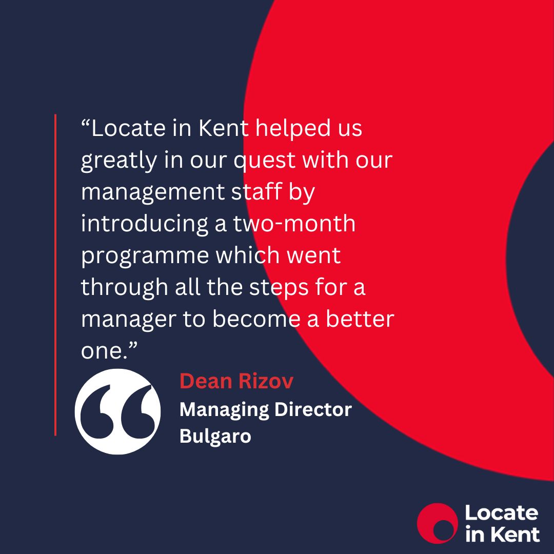 🏗️ BULGARO

Dean Rizov, Managing Director at Bulgaro said “Locate in Kent helped us greatly in our quest with our management staff by introducing a two-month programme which went through all the steps for a manager to become a better one.”

Find out more - buff.ly/uF3s79o